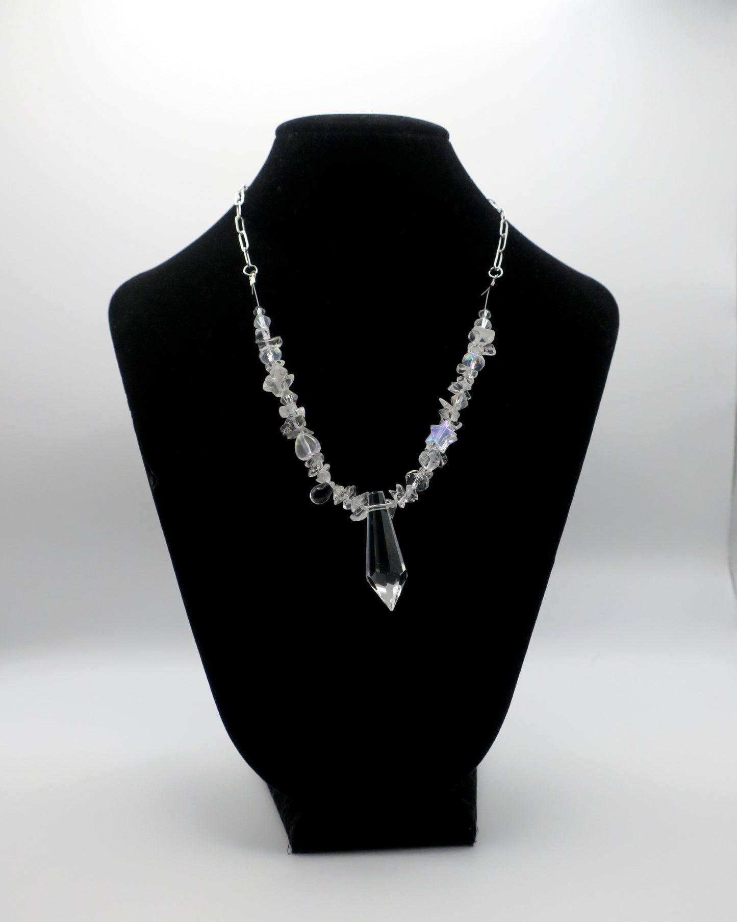 Icy Glass Pendant Necklace