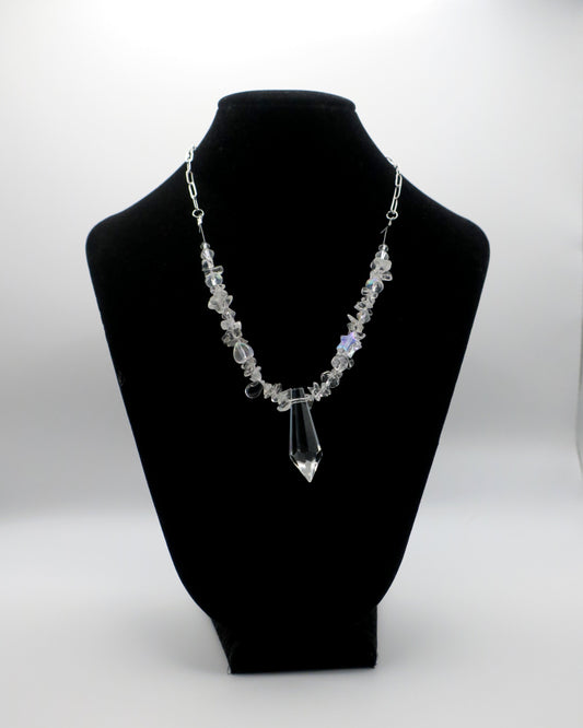 Icy Glass Pendant Necklace