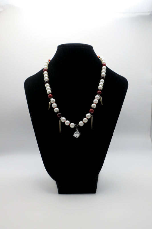 Pearls & Spikes Dice Necklace