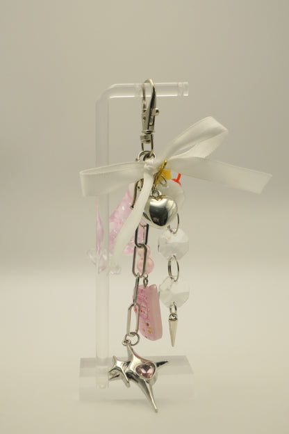 Pink Pop Float Girly Twinkle Keychain