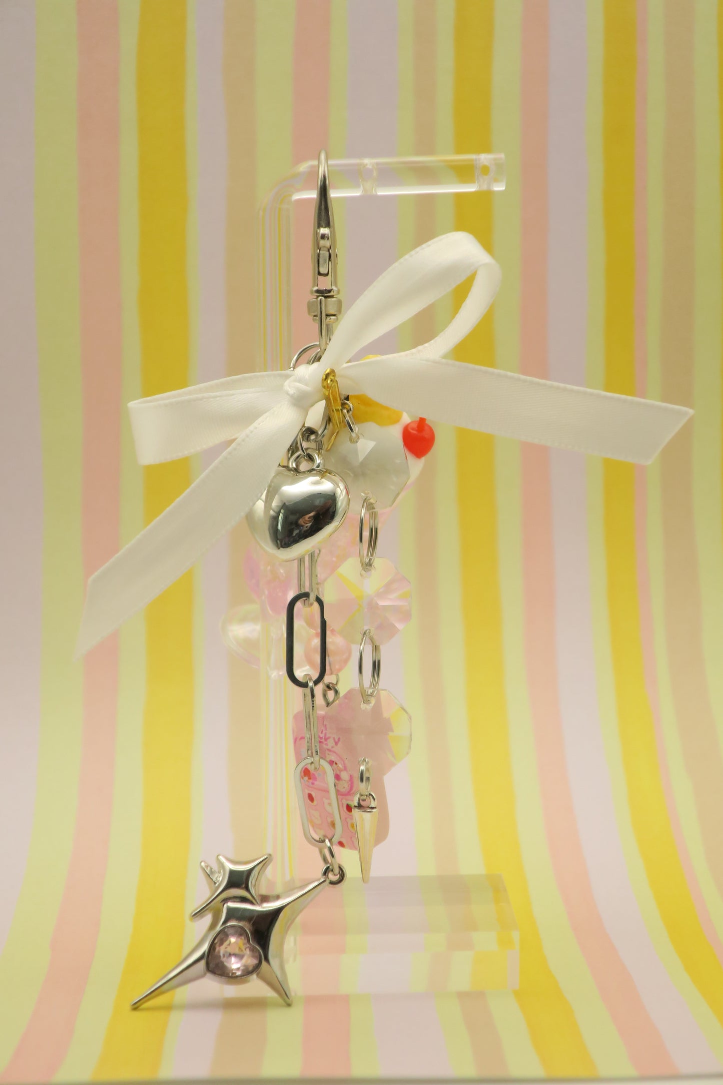 Pink Pop Float Girly Twinkle Keychain