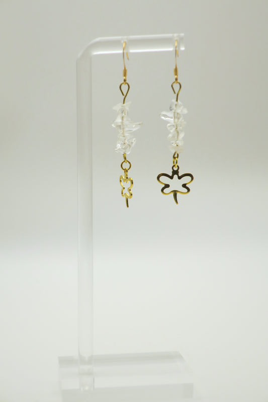 Golden Dragonfly Dangly Earrings