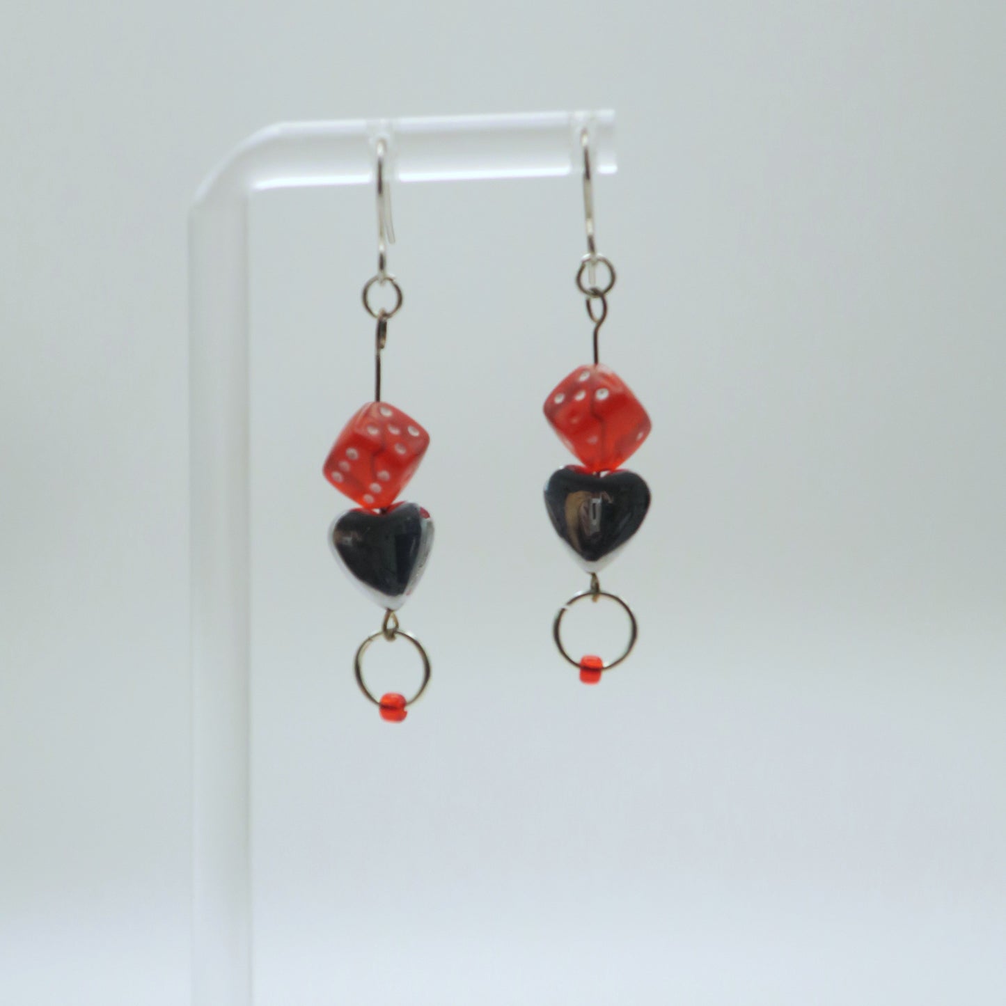 Dicey Heart Earrings