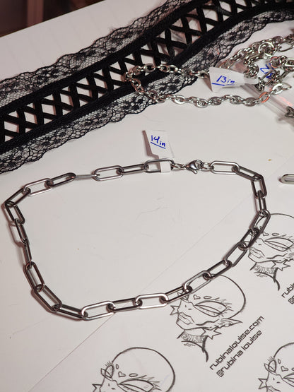 Stainless Steel Paperclip Chain Necklace