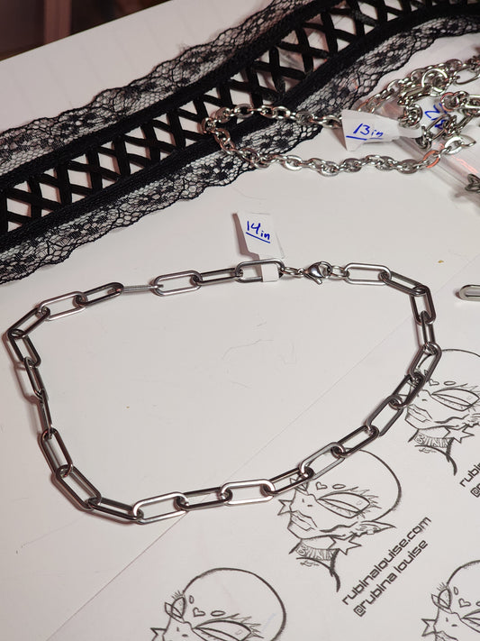 Stainless Steel Paperclip Chain Necklace