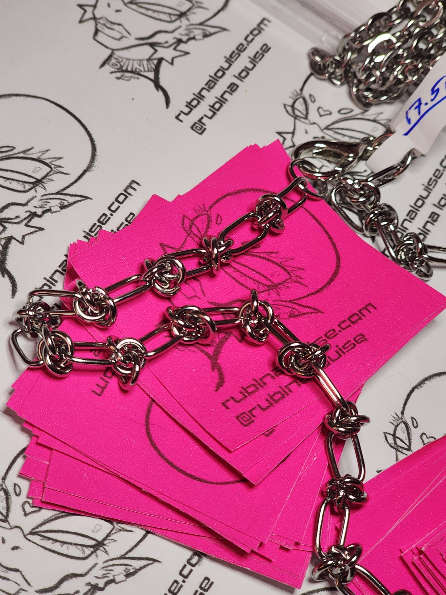 Stainless Steel Barbed Link Chain Bracelet