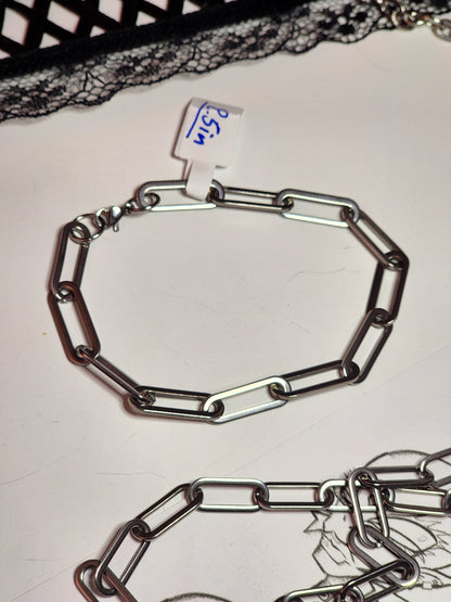 Stainless Steel Paperclip Chain Bracelet