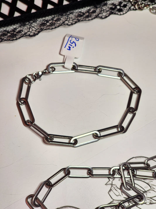 Stainless Steel Paperclip Chain Bracelet