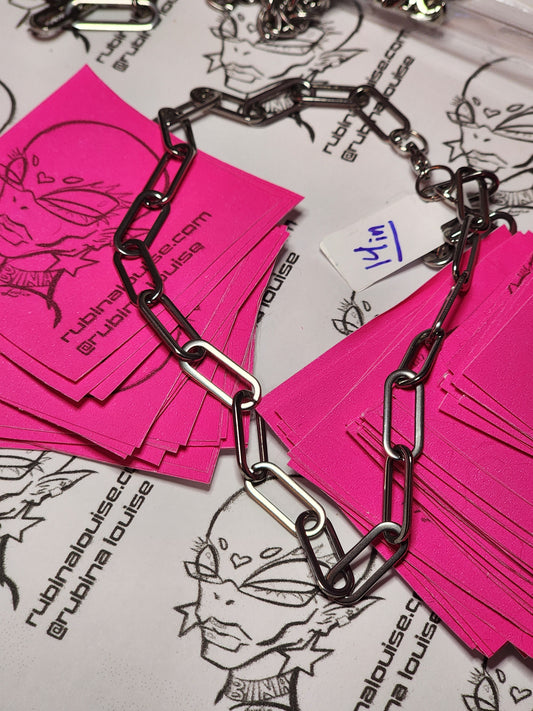 Stainless Steel Paperclip Chain Necklace