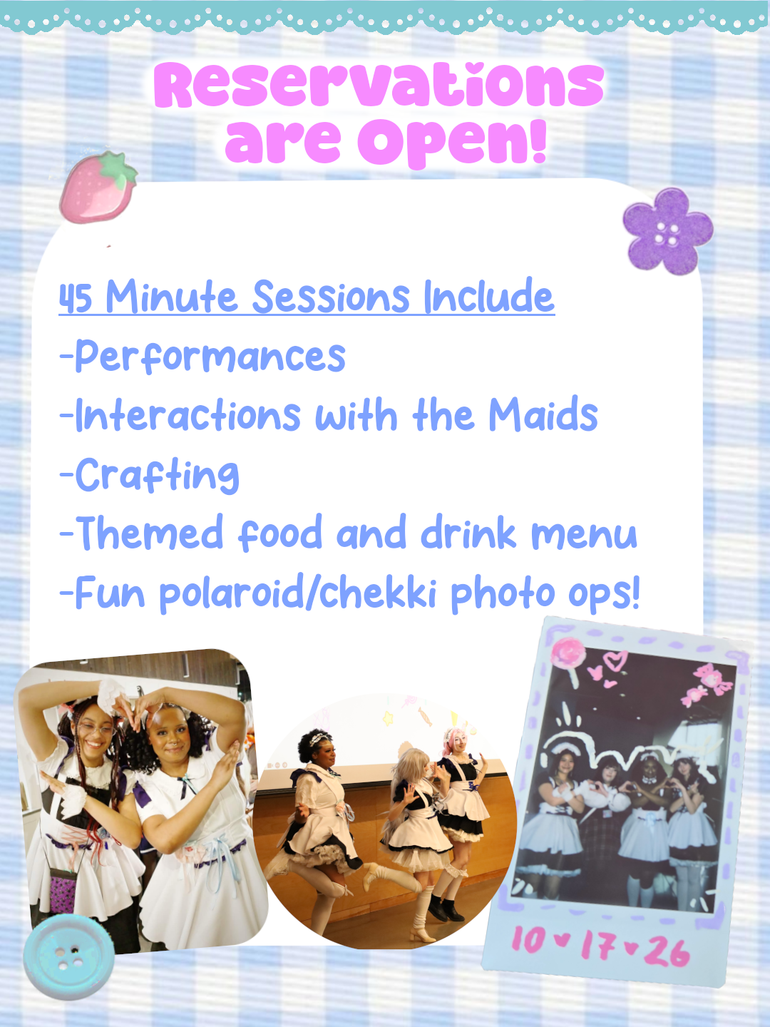 Reservations for Session 3; 7pm 11/08